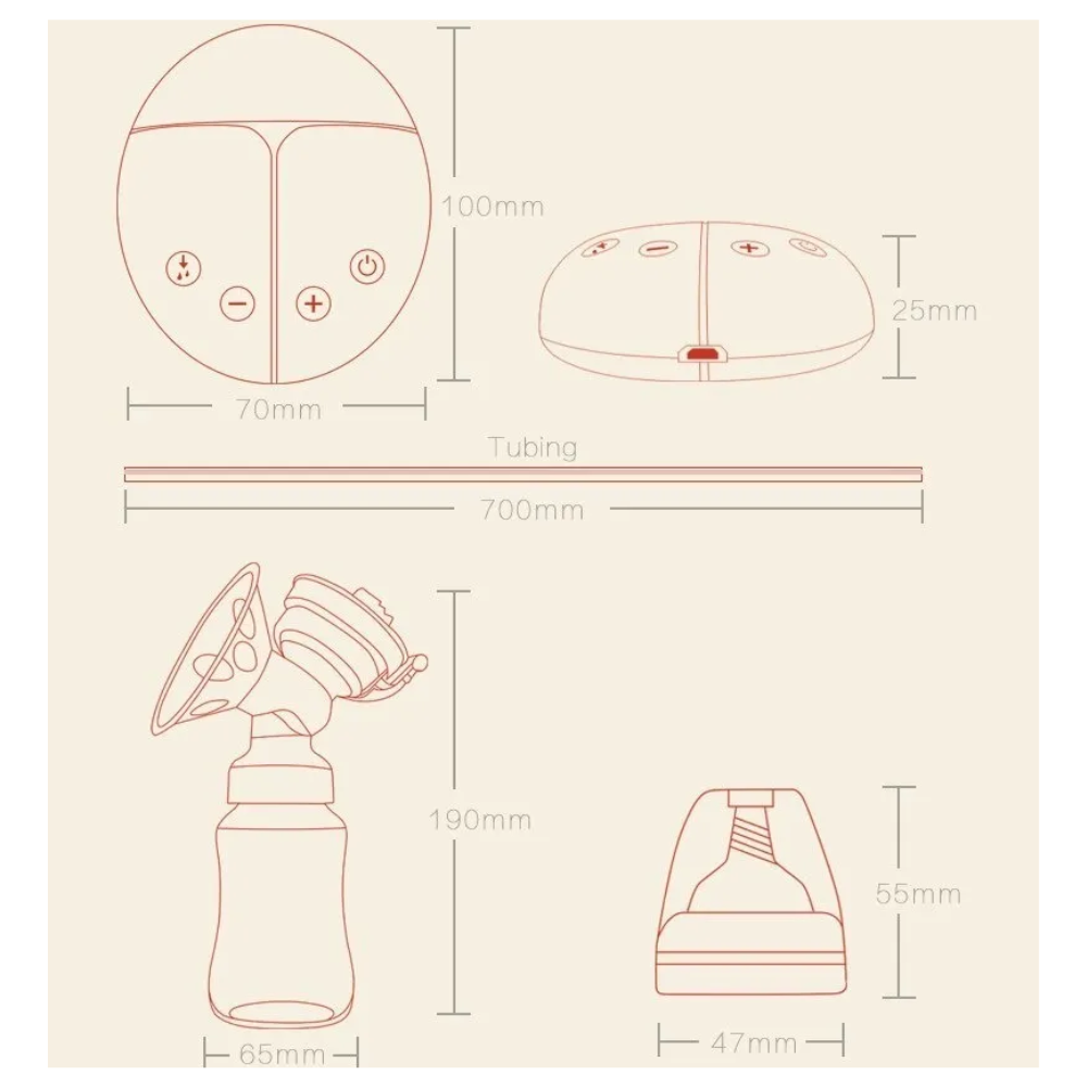 Extractor de Leche y Masajeador de Senos Portátil 2 en 1 | BebeConTodo
