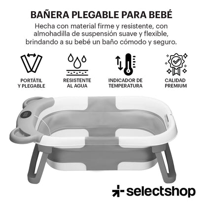 Bañera plegable bebé Selectshop con sensor temperatura BB19
