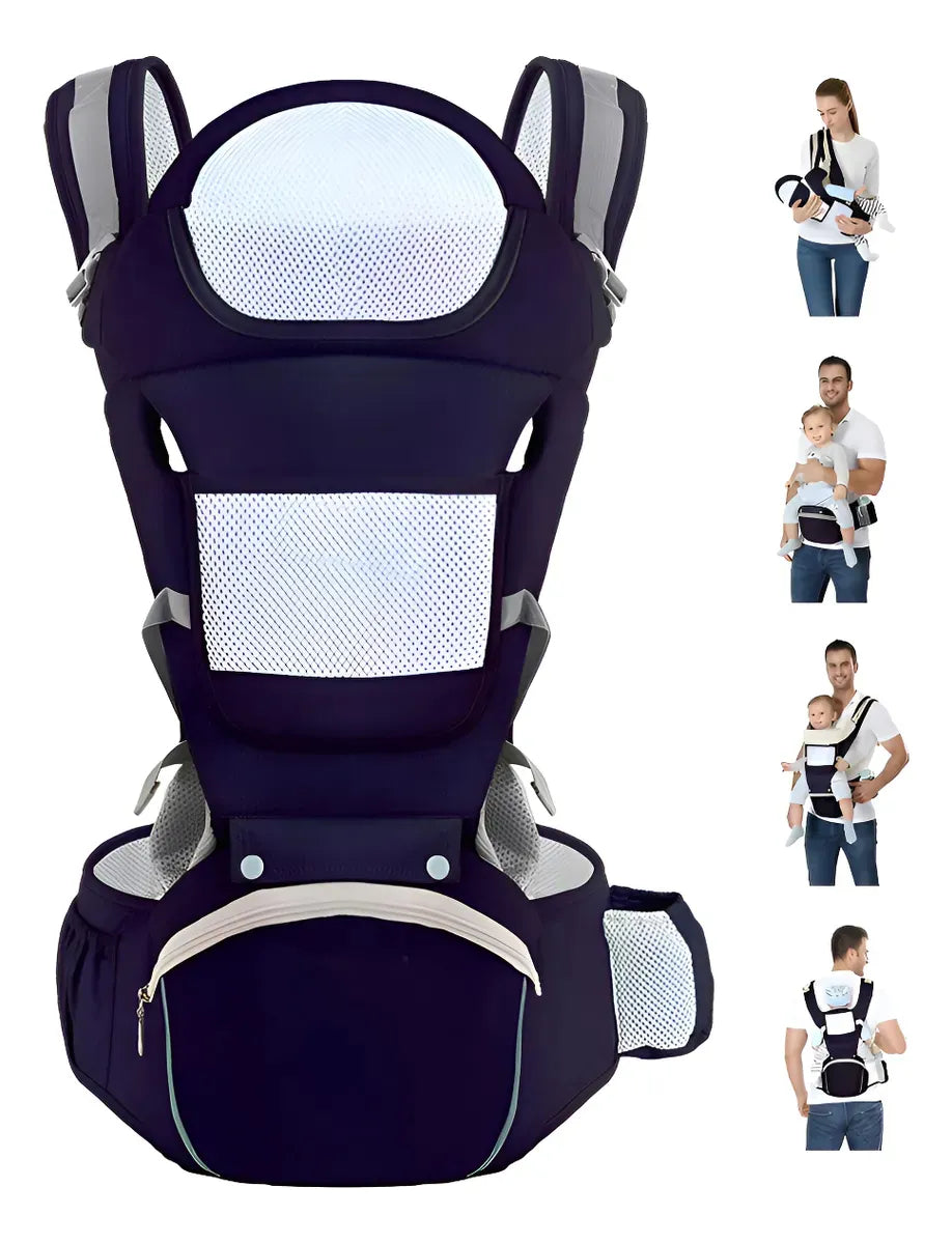 Cargador portabebé ergonómico 15 posiciones algodón 0-36 meses